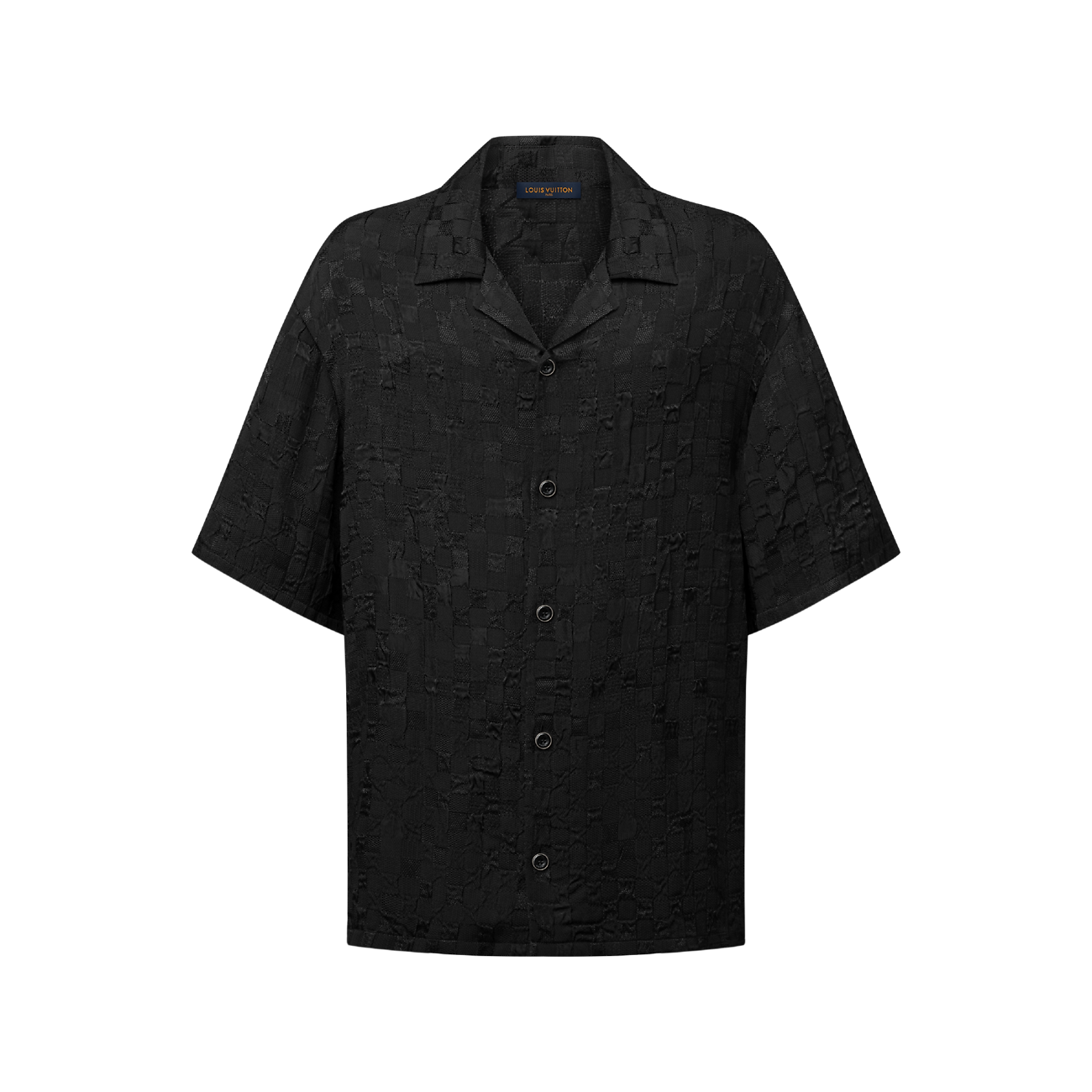Louis Vuitton Monogram Foliage Jacquard Denim Short-Sleeved Shirt Indigo